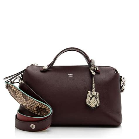 fendi calfskin small by the way boston cherry|Women's Luxury Boston Bags .